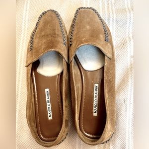 Manolo Blahnik suede moccasins Women’s 8 1/2
